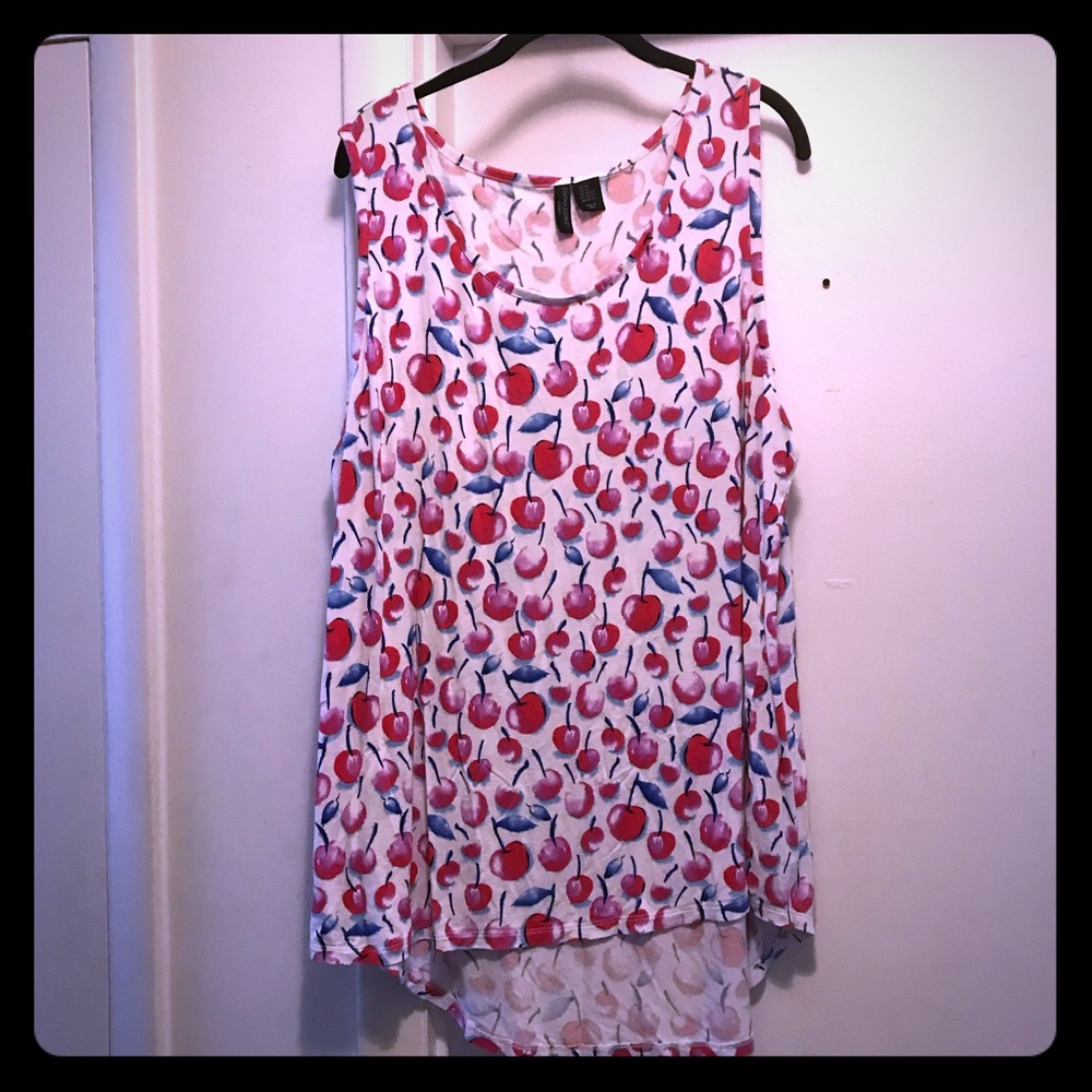Cynthia Rowley 3X Cherry Tank Top